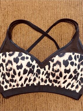 Victoria's Secret Leopard-Print Crisscross Sports Bra